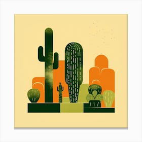 Cactus Illustration Art 66 Canvas Print