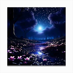 Night In The Forest 1 Canvas Print