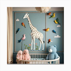 Giraffe Nursery Canvas Print