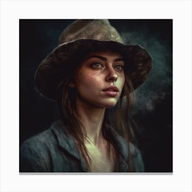 Girl In The Hat Canvas Print