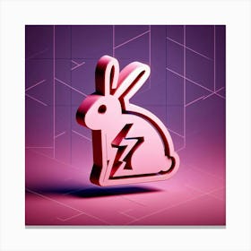 Rabbit With Lightning Bolt Canvas Print