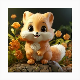 Cute Fox 56 Canvas Print