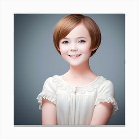 Portrait Of A Little Girl Canvas Print