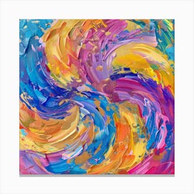 Abstract Of A Colorful Swirl Canvas Print