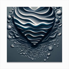 Gray color resembles a heart-shaped wallpaper 2 Canvas Print
