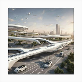 Futuristic City 10 Canvas Print