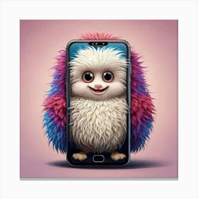 Firefly Whimsical Fluffy Smartphone Creature With A Playful Charm 34255 (2) Canvas Print