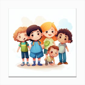 Group Of Children Canvas Print