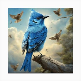 Blue Bird 3 Canvas Print