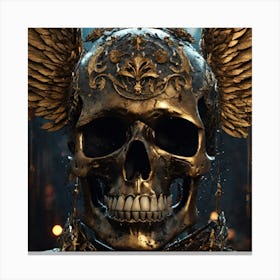 Decaying Skull 0 Canvas Print