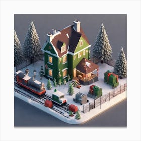 Christmas Village 4 Canvas Print