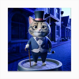 A 3d Render Of A Cat Wearing A Top Hat A Vs6gucawrrkxcrb Mx6gcg S8lssjejth6ugumvqfqr5a Canvas Print