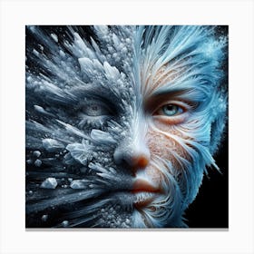 Ice Face Canvas Print