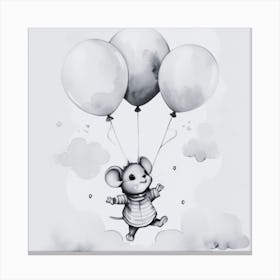 Mouse With Balloons 1 Canvas Print
