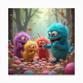 Monsters In The Woods Canvas Print