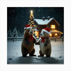 Christmas Bears 7 Canvas Print