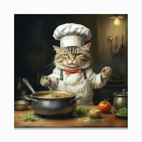 Chef Cat 15 Canvas Print