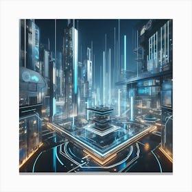 Futuristic City Canvas Print