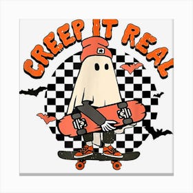 Creep It Real Ghost Halloween Sweating Sucks Funny Ghost Canvas Print