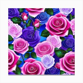 Roses Wallpaper 6 Canvas Print