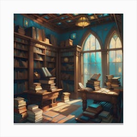 Magical Library Canvas Print