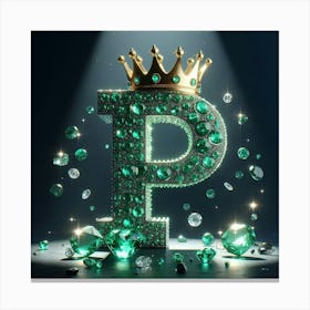 Emerald P Canvas Print