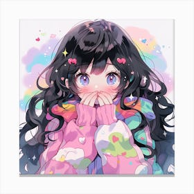 Cute Anime Girl 1 Canvas Print