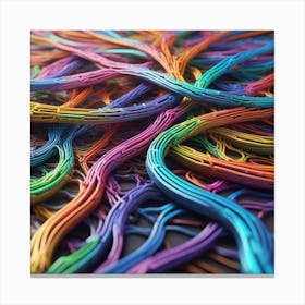 Colorful Wires 50 Canvas Print