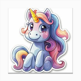 Unicorn Sticker 107 Canvas Print