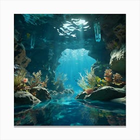 Underwater Cave Canvas Print