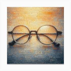 Glasses On A Wall Canvas Print