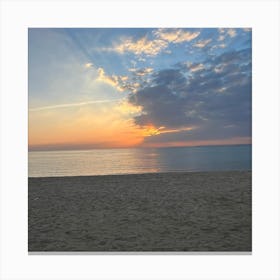 Sunset On The Beach Canvas Print