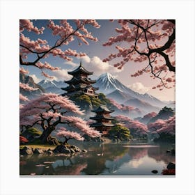 Japanese Cherry Blossoms 1 Canvas Print