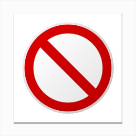 No Entry Sign.A fine artistic print that decorates the place.56 Canvas Print