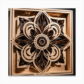 Ornate wooden carving 10 Canvas Print