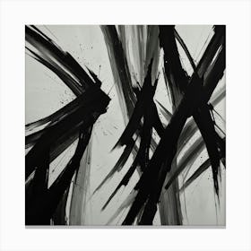 Abstract Black And White Painting 10 Canvas Print