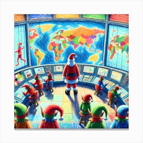 Super Kids Creativity:Santa'S Office 1 Canvas Print