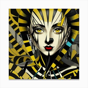 Zebra Girl Canvas Print