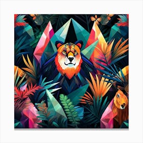 Tiger Seamless Pattern Canvas Print