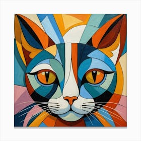 Abstract Cat Painting 3 Canvas Print