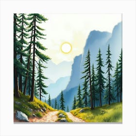 Of A Mountain Road Canvas Print