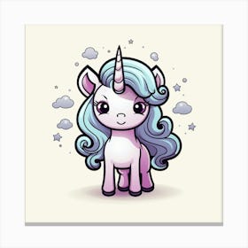 Cute Unicorn 217 Canvas Print