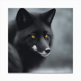 Black Fox Canvas Print
