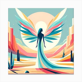 Angel In The Desert Canvas Print