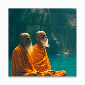 Meditation Monks Canvas Print