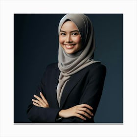 Muslim Business Woman Canvas Print