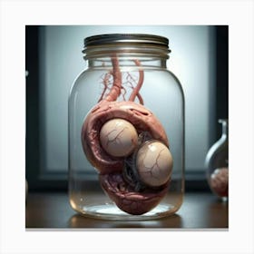 Heart In A Jar Canvas Print