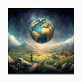 Looking at Earth Canvas Print