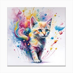 Colorful Kitten Canvas Print