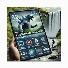 A High Tech Smart Tablet Showcasing The Leviathan Canvas Print